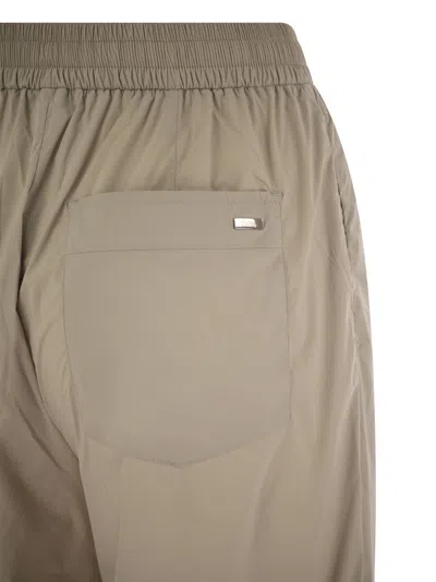 Herno Stretch Nylon Trousers In Cream