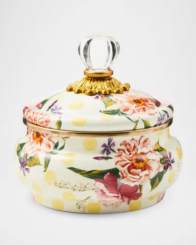 Mackenzie-childs Wildflowers Yellow Squashed Pot