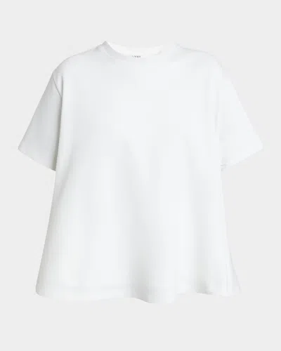 Loewe Anagram-embroidered Trapeze T-shirt In White