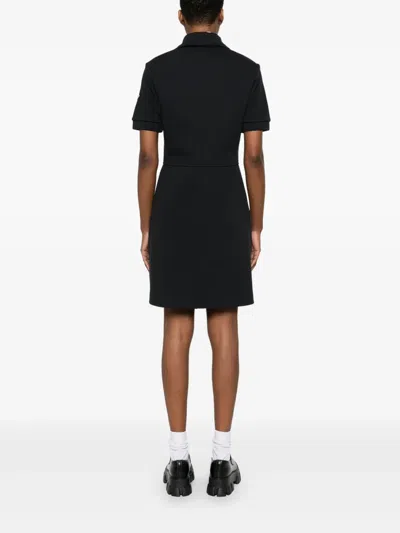 Moncler Women's Cotton Blend Polo Dress In Blue