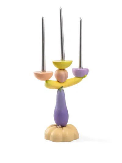 Seletti Vitamin Aubergine Candlestick (36cm) In Purple