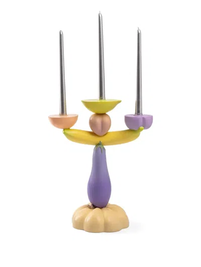 Seletti Vitamin Aubergine Candlestick (36cm) In Purple