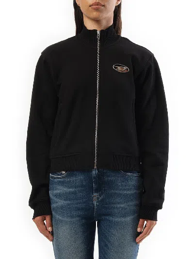 Diesel Knitwear With Ribbed Cuffs And Hem In Black