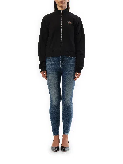 Diesel Knitwear With Ribbed Cuffs And Hem In Black