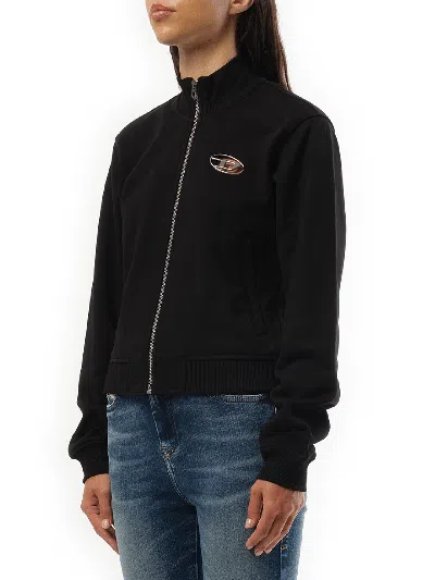 Diesel Knitwear With Ribbed Cuffs And Hem In Black