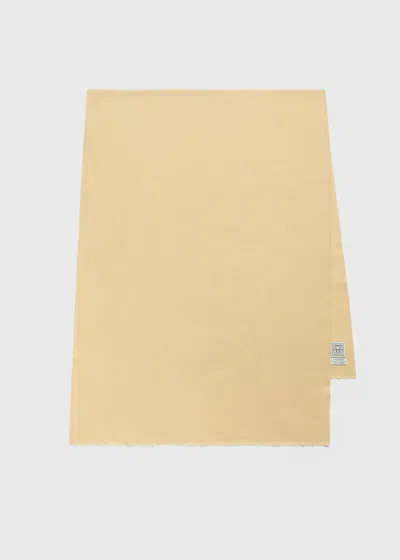 Totême Toteme Classic Wide Virgin Wool Scarf In Soft Yellow