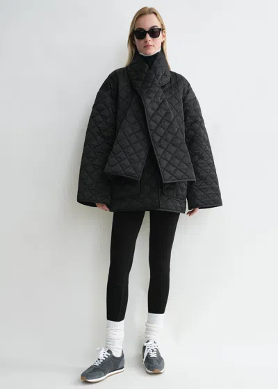Totême Quilted Scarf Jacket Black