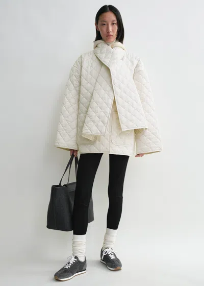 Totême Quilted Scarf Jacket Winter White