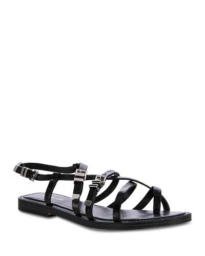 Michael Kors Darrington Black Flat Sandal In Black