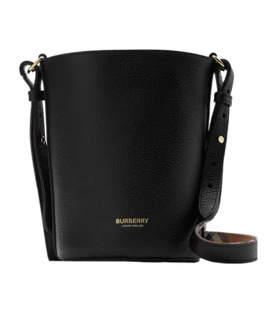 Burberry Small Bucket Bag In Black
