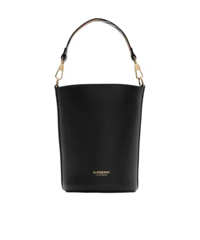Burberry Small Bucket Bag In Black