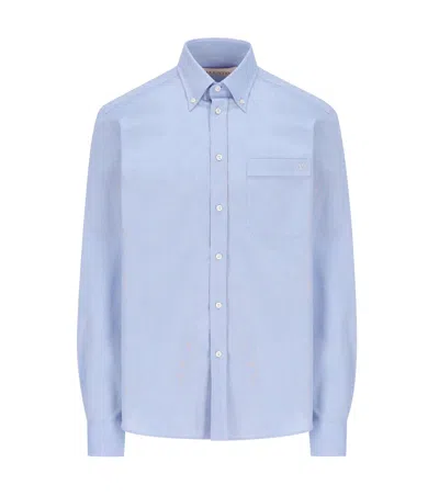 Valentino Regular Fit Pocket Shirt In Blue