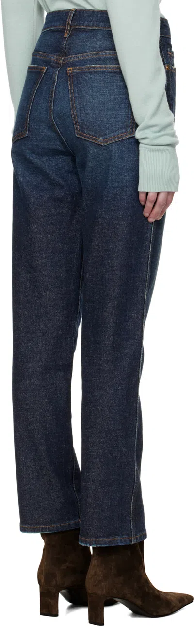 Khaite Farley Straight-leg Acid-washed Jeans In Blue