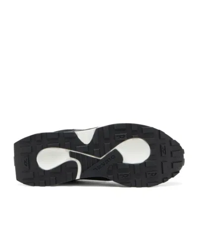 Diesel Mesh-panel Sneakers With Contrast Midsole In Black