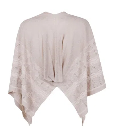 D Exterior D. Exterior Embroidered Luc Cape In Nude