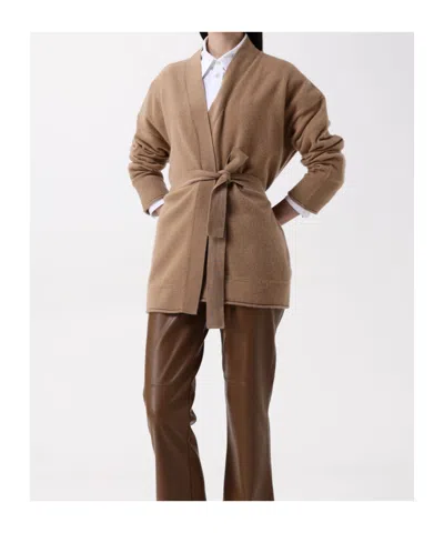 Max Mara Long Sleeve Sweater In Brown