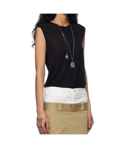 Ann Demeulemeester Black Biba Sleeveless Tank Top In 099 Black