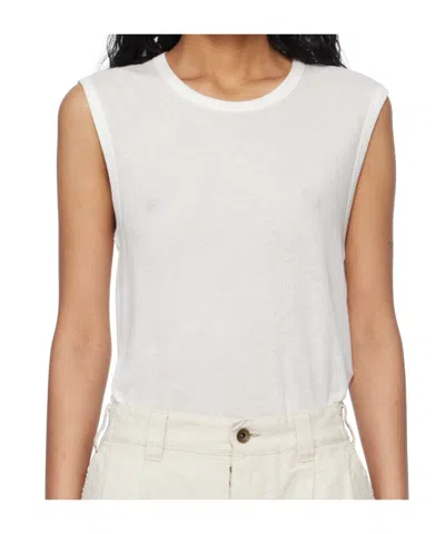 Ann Demeulemeester White Biba Sleeveless Tank Top In 002 Natural White