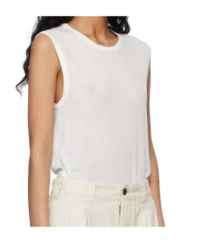 Ann Demeulemeester White Biba Sleeveless Tank Top In 002 Natural White