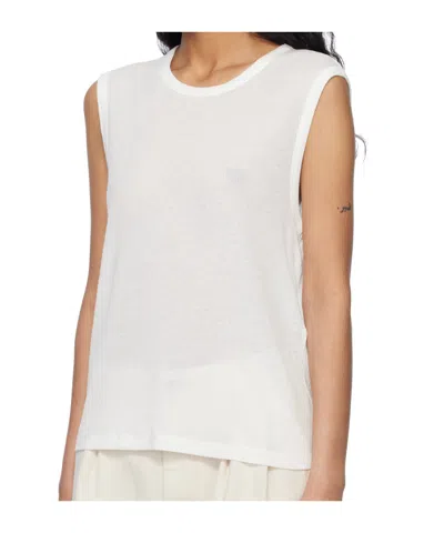 Ann Demeulemeester White Biba Sleeveless Tank Top In 002 Natural White