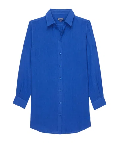 Vilebrequin Solid Shirtdress In Blue
