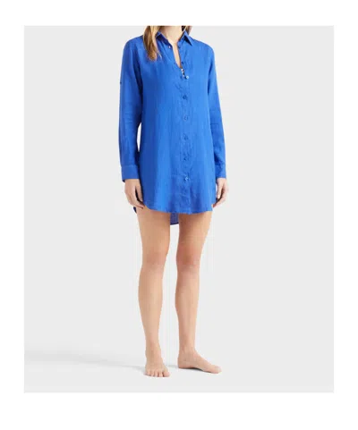 Vilebrequin Solid Shirtdress In Blue
