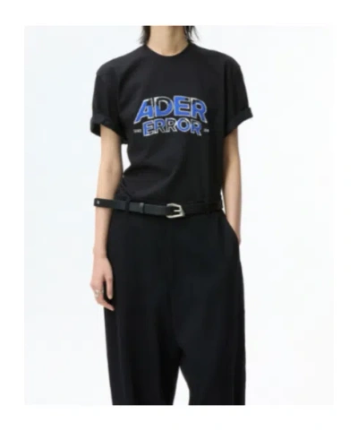 Ader Error Black Edca Product. 52 T-shirt In Black