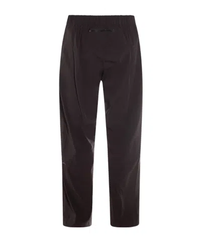 Herno Black Stretch Polyester Pant In Gray