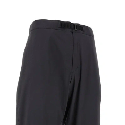 Herno Black Stretch Polyester Pant In Gray