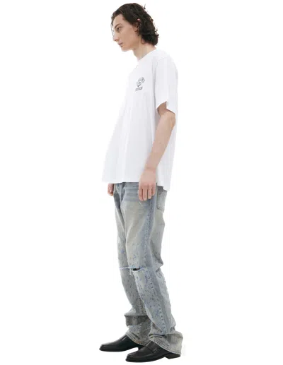 Amiri Global Records-print Cotton T-shirt In White