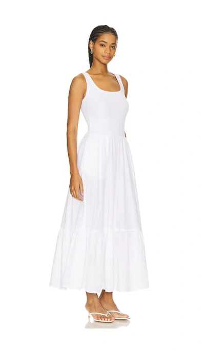 Sundry Mixed Media Dress In 光纤白