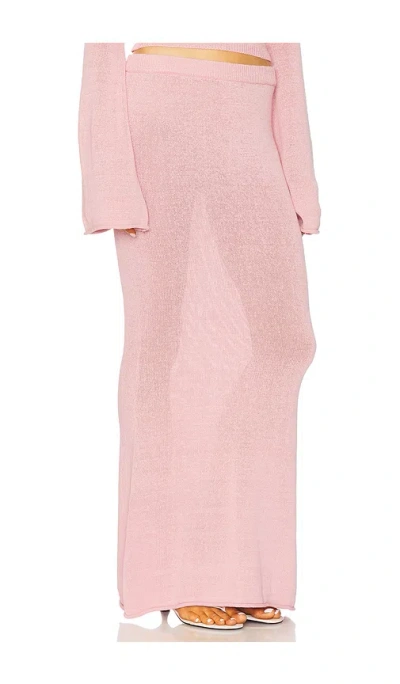 Ser.o.ya Kora Knit Maxi Skirt In Coral Blush