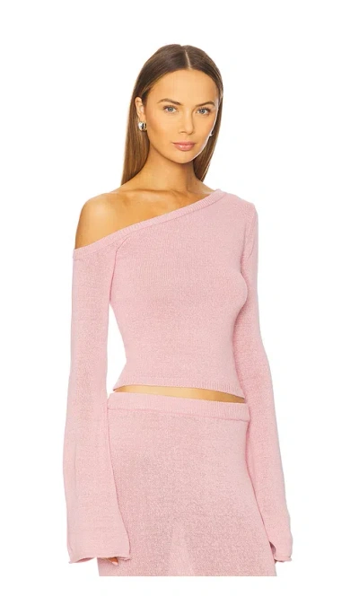 Ser.o.ya Alivia Knit Top In Coral Blush