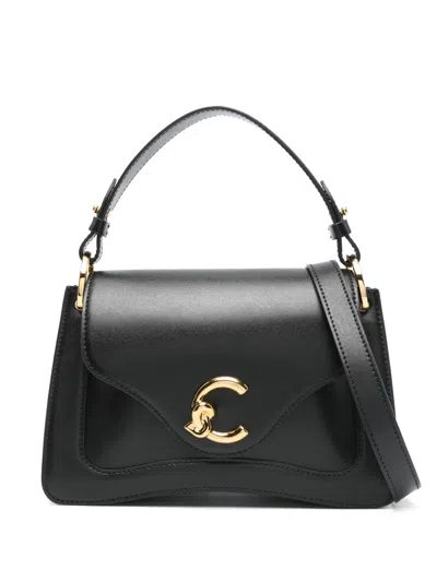 Coccinelle Black Handbag With Detachable Top Handle  In Black