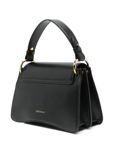 Coccinelle Black Handbag With Detachable Top Handle  In Black