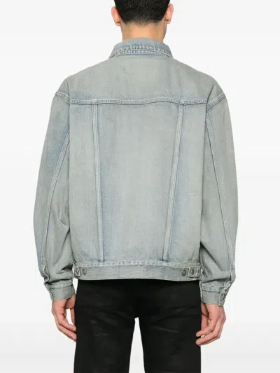 Saint Laurent Denim Trucker Jacket In Blue