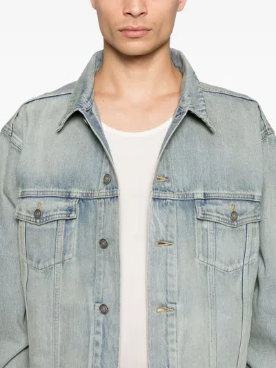 Saint Laurent Denim Trucker Jacket In Blue