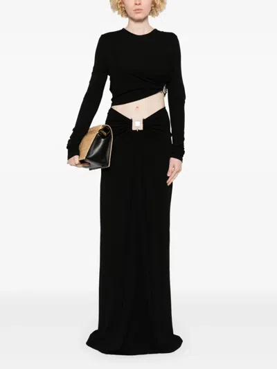 Christopher Esber Bezel-quartz Long-sleeve Top In Black