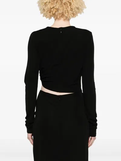 Christopher Esber Bezel-quartz Long-sleeve Top In Black