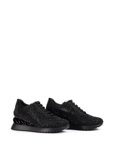 Le Silla Crystal-embellished Sneakers In Black
