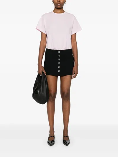 Khaite Jaxon Button-front Crepe Mini Skirt In Black