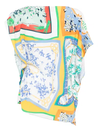 Moschino Mix-print Top In Multi