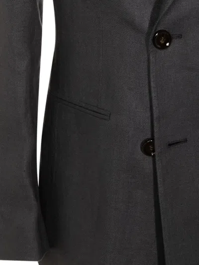 Lardini Man Knitted Jacket In Grey