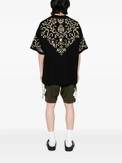 Mastermind Japan Embroidered T-shirt In Black