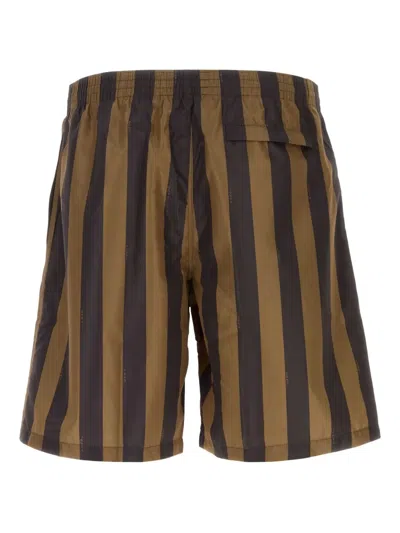 Fendi Printed Polyester Swimming Shorts In Multi