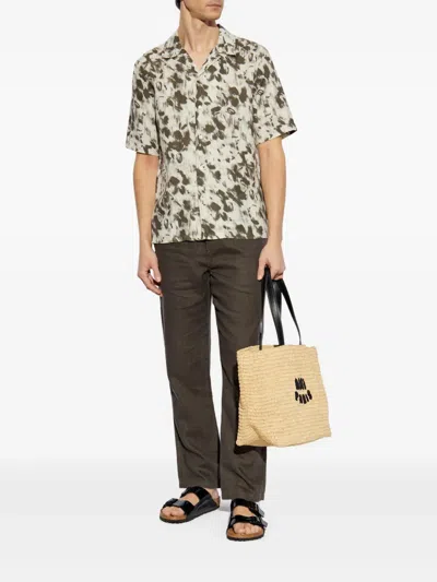 抽象印花短袖衬衫