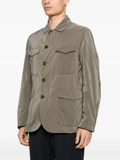 Montecore Classic-collar Shirt Jacket In Neutrals
