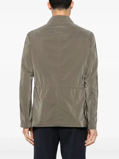 Montecore Classic-collar Shirt Jacket In Neutrals