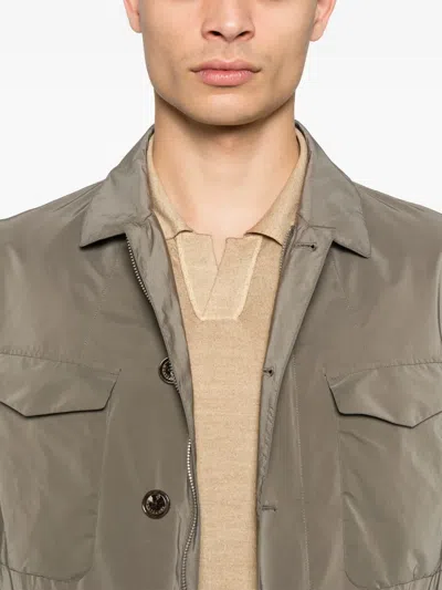 Montecore Classic-collar Shirt Jacket In Neutrals