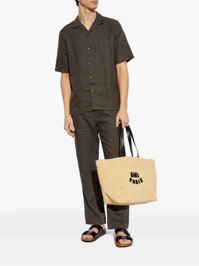 Samsoe & Samsoe Short-sleeve Button-up Shirt In Green